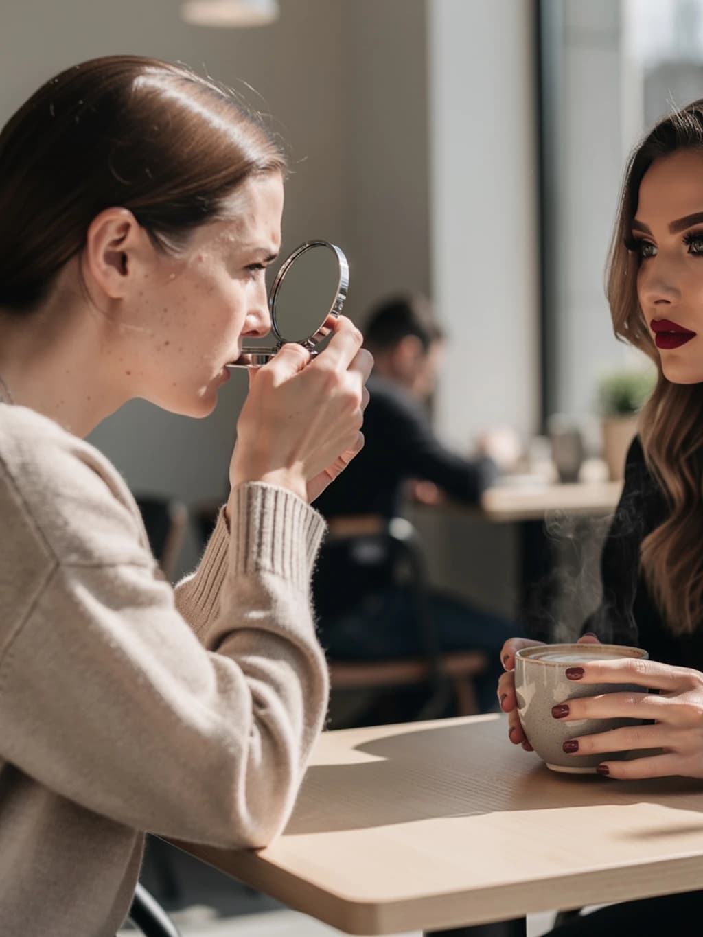 Is it rude to wear a full face of makeup to someone's no-makeup brunch?